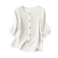 thumbnail image 1 of Awdenio Women's Tops, Tees & Blouses Embroidered Blouses 2026 Short Sleeve Lace Trim Crew Neck Trendy Casual Tops Pullover Shirts, 1 of 7