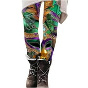 AWDENIO Yoga Pants for Women Plus Size Carnival Leggings for Women High Waist Stretchy Elastic Leggings Pants