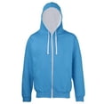 thumbnail image 1 of Awdis Mens Varsity Hooded Sweatshirt / Hoodie / Zoodie, 1 of 2
