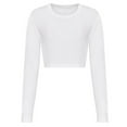 thumbnail image 1 of Awdis Womens Crop Triblend Long-Sleeved T-Shirt, 1 of 4