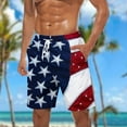 thumbnail image 1 of Awdneio Basketball Shorts 4th of July Board Shorts American Flag Shorts with Pockets Swim Trunks Suit, 1 of 5