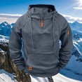 thumbnail image 1 of Awdneio Men's Fashion Hoodies & Sweatshirts Athletic Outdoor Quarter Zip Pullover Hooded Sweatshirt Plus Size Tactical Hoodie with Pockets, 1 of 4