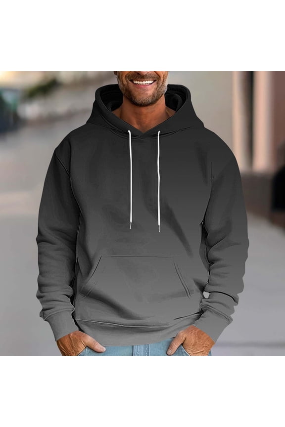 Awdneio Mens Sweatshirts Casual Cotton Hooded Collar Drawstring Hoodies Pullover Sweatshirts Casual Long Sleeve Shirts