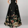 thumbnail image 1 of Awdneio Women Floral Maxi Skirt A Line Swing Vintage High Waisted Party Holiday Beach Skirt, 1 of 3