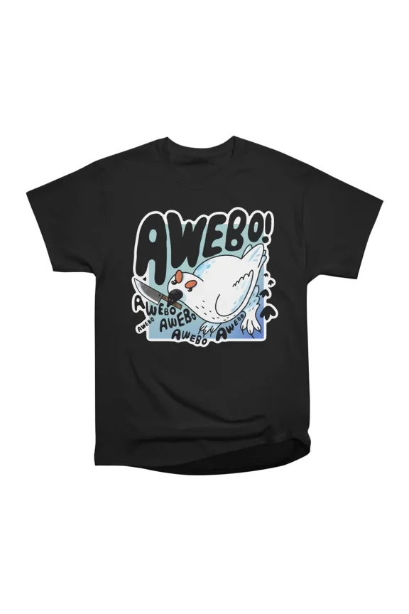 Awebo Ptarmigan Bird with Knife Meme T-Shirt Tee Gift For Him Merch For Her Apparel For Fr
