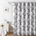 thumbnail image 1 of Awellife Black Shower Curtain,Cotton Floral Cottagecore Shower Curtain for Bathroom 72" W x 72" L, 1 of 1
