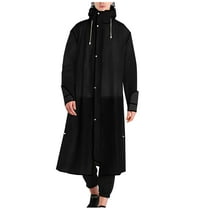 Awenio Rain Jacket Men Portable Rain Ponchos for Adults Reusable Raincoats for Women Men with Hood