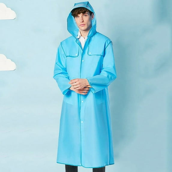 Awenio Rain Jacket Women Raincoats For Women Men Reusable Portable Waterproof Long Rain Ponchos with Hoods