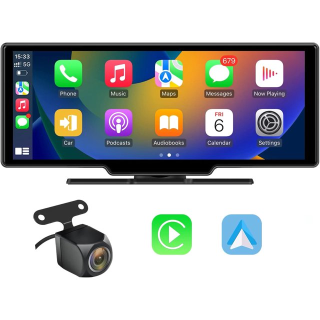 Awesafe 10.25 inch Touch Screen Wireless Apple CarPlay Portable Car
