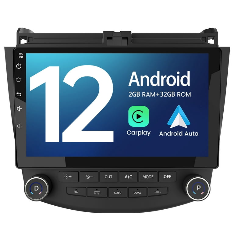Awesafe Car Radio Stereo 10 inch Touch Screen for Honda Accord 7th 2003 2004 2005 2006 2007 Android 12 with Carplay Andriod Auto FM Bluetooth Wifi Walmart.com