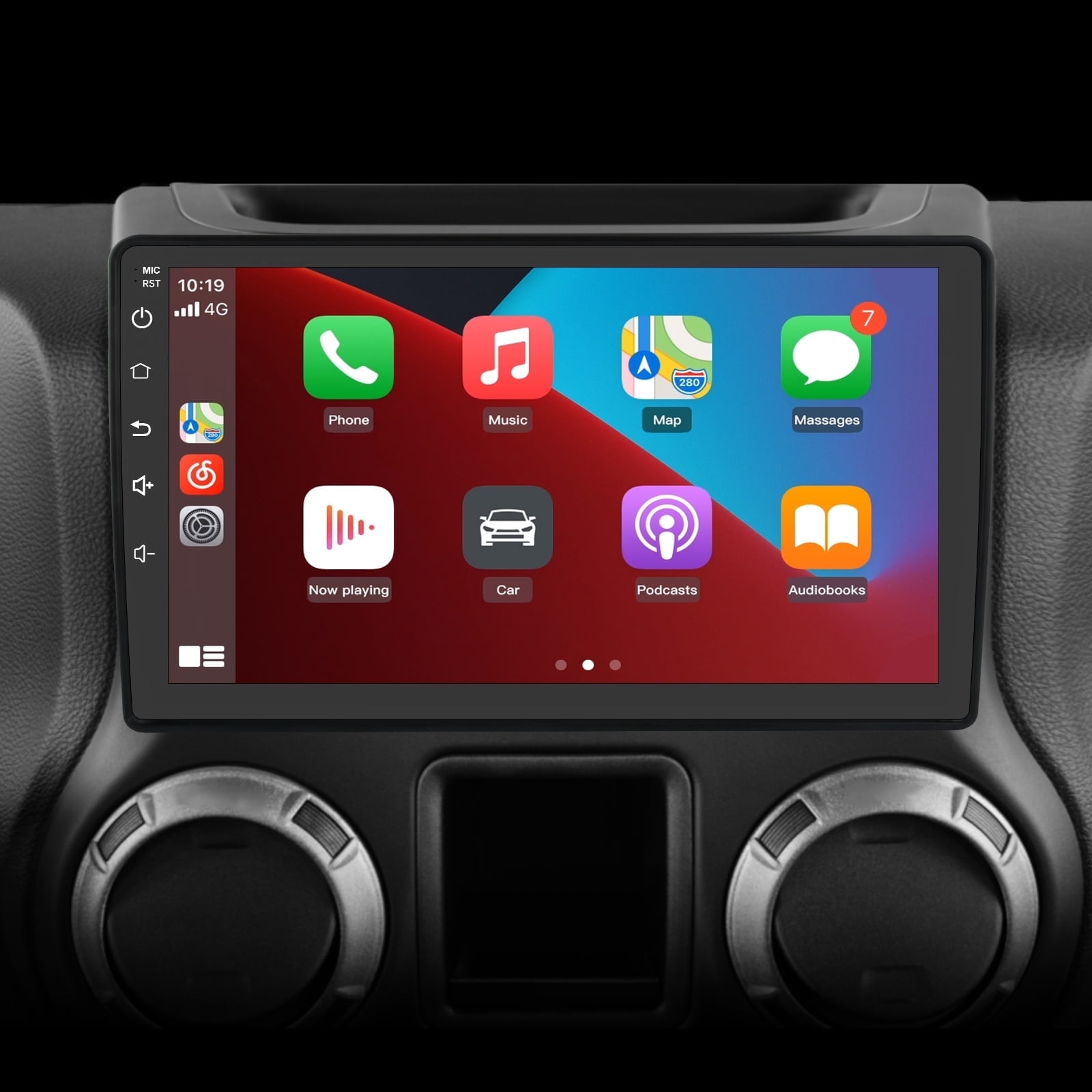 4 64GB Android 13 Car Stereo Radio For Dodge Ram 1500 2500 3500 Jeep Wrangler JK 2007-2018 For For Chrysler Town & Country 07-10, 7 Touchscreen Wireless CarPlay Android Auto, GPS WiFi Bluetooth SWC