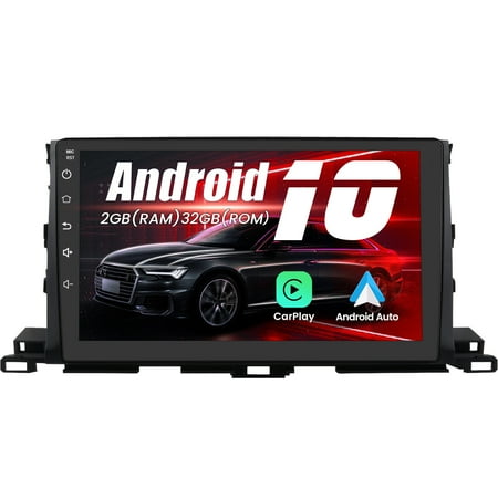 Awesafe Car Radio for Toyota Highlander 2014-2019 Built in Carplay/Android Auto,Android 12 Head Unit 2G RAM 32GROM with WiFi GPS Navigation Bluetooth Steering Wheel Control