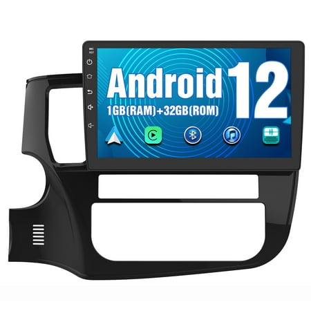 Awesafe Wireless Carplay Car Radio Stereo for Mitsubishi Outlander 2014-2018,Andriod 12 1GB+32GB with Android Auto GPS Navigation Bluetooth Steering Wheel Control