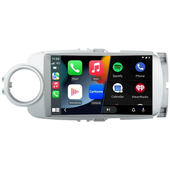 Awesafe Wireless Carplay Car Radio Stereo for Toyota Yaris 2011 2012 2013 2014 Android 12 9 inch Touch Screen with Andriod Auto and WiFi GPS Navigation DSP Bluetooth FM