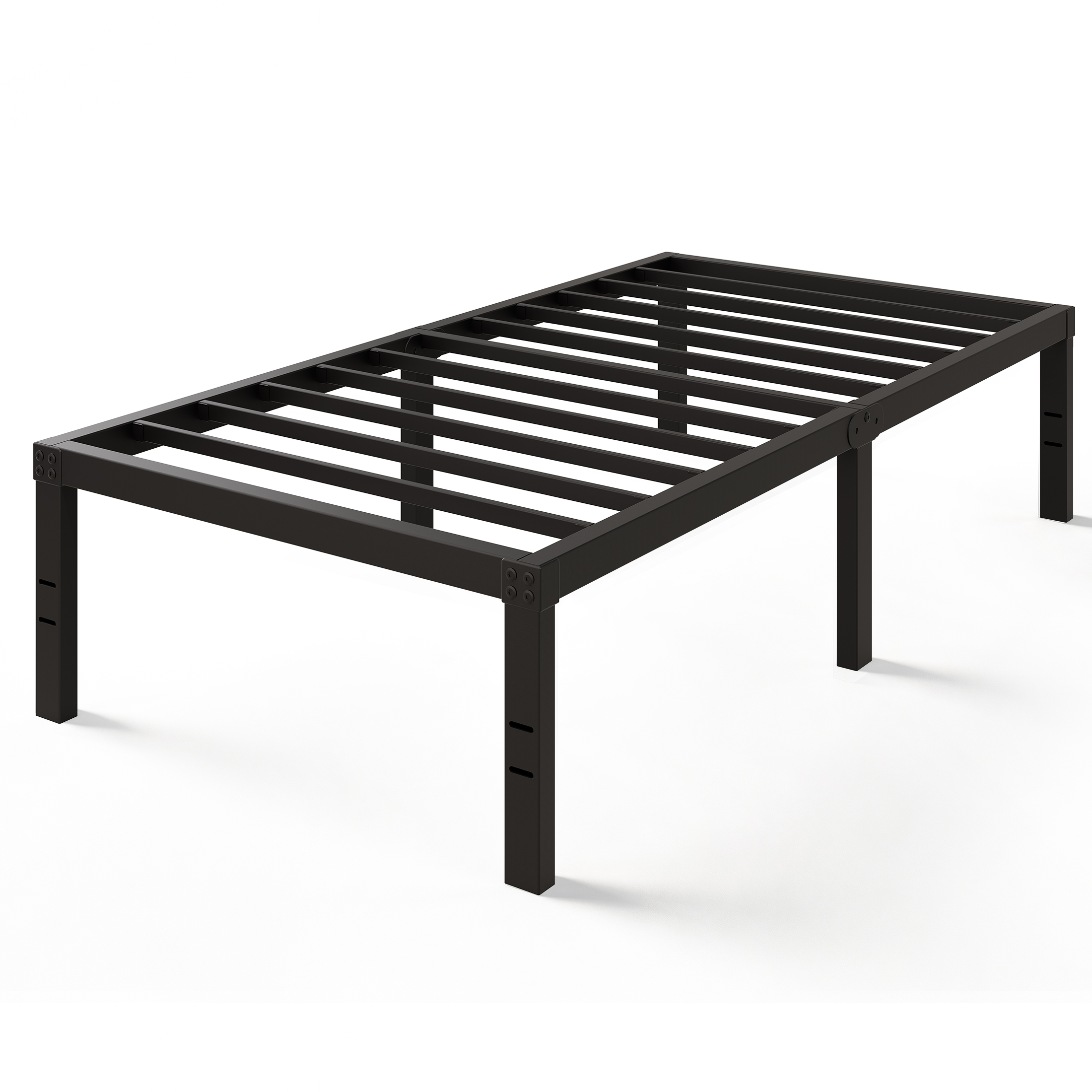 Awesofurni 18" Twin Bed Frame, Heavy Duty Platform Bed Frame with Storage Space, Noise Free Steel Slat Support, No Box Spring Needed, Easy Assembly
