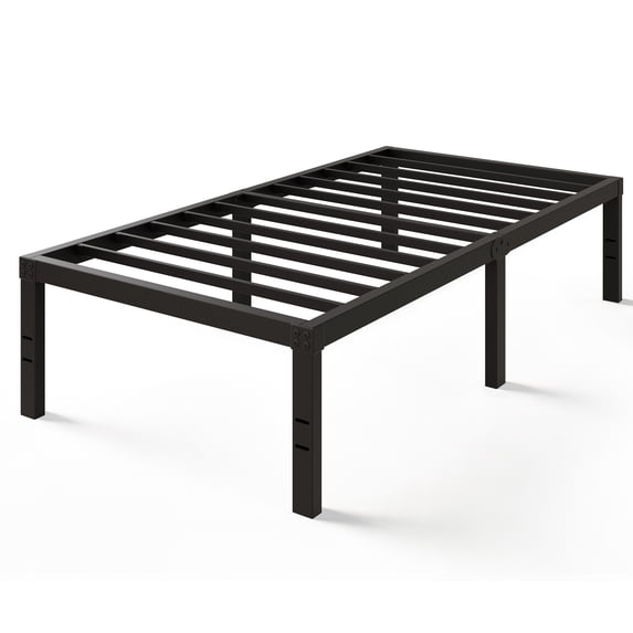Awesofurni 18" Twin Bed Frame, Heavy Duty Platform Bed Frame with Storage Space, Noise Free Steel Slat Support, No Box Spring Needed, Easy Assembly