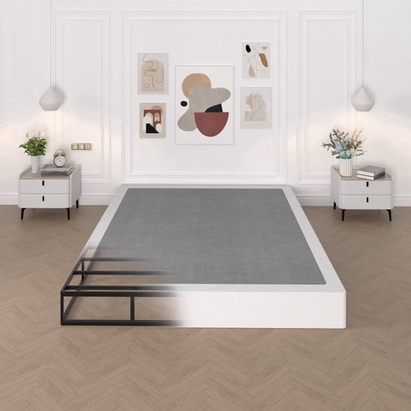 Awesofurni 7 inch King Box Spring,Heavy Duty Metal Mattress Foundation with Fabric Cover, Easy Assembly, Noise-Free