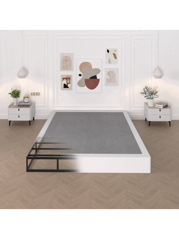 7 inch Queen Box Spring,Heavy Duty Metal Mattress Foundation with Fabric Cover, Easy Assembly, Noise-Free