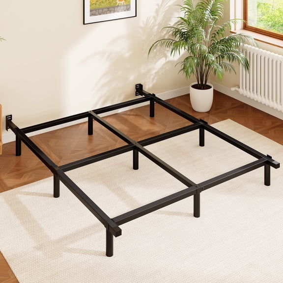 Awesofurni Queen Bed Frame, 7-inch Heavy Duty Basics Metal Bed Frame for Box Spring and Mattress, Noise-Free, Adjustable Length, Easy Assembly