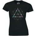 thumbnail image 1 of Awesome 3D Space Galaxy Pyramid Geometry Triangle Women's Gift T-Shirt, 1 of 4