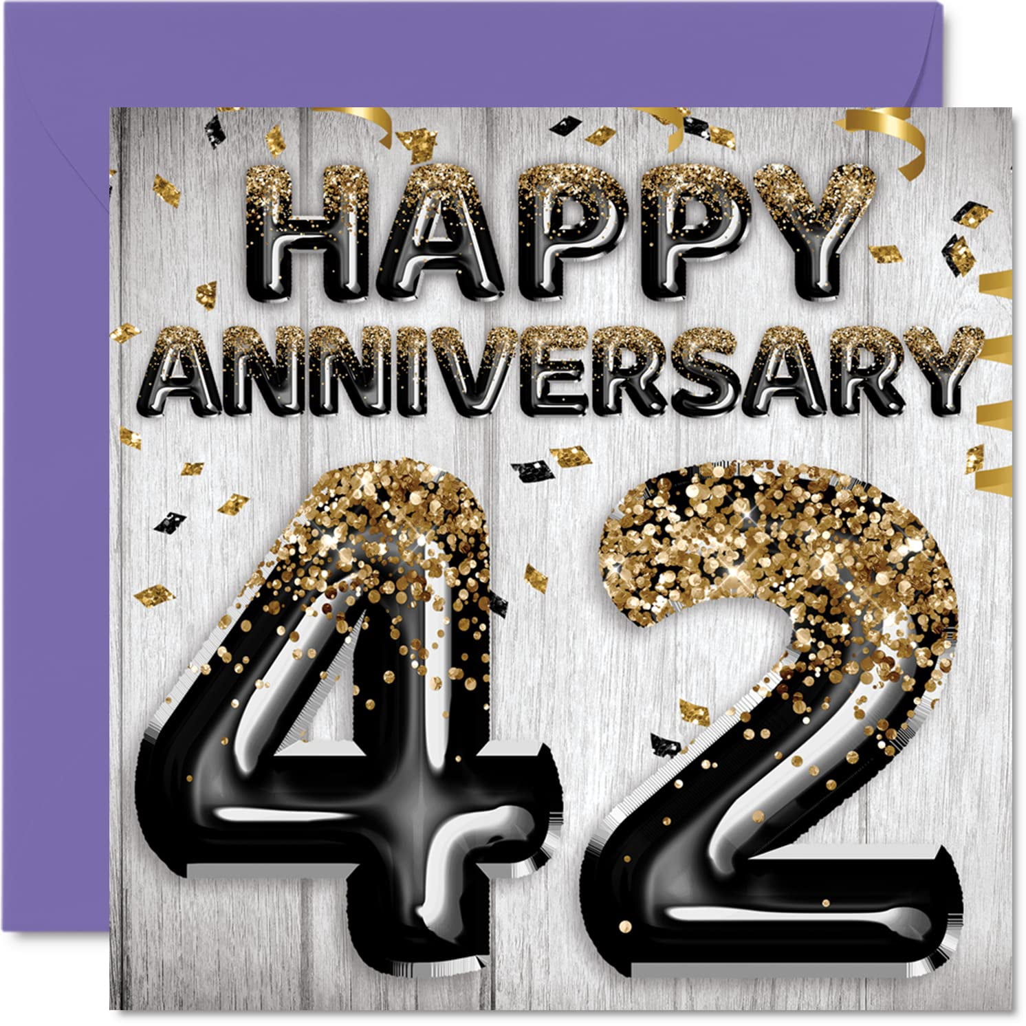 Awesome 42nd Anniversary Card for Husband Boyfriend Wife Girlfriend ...