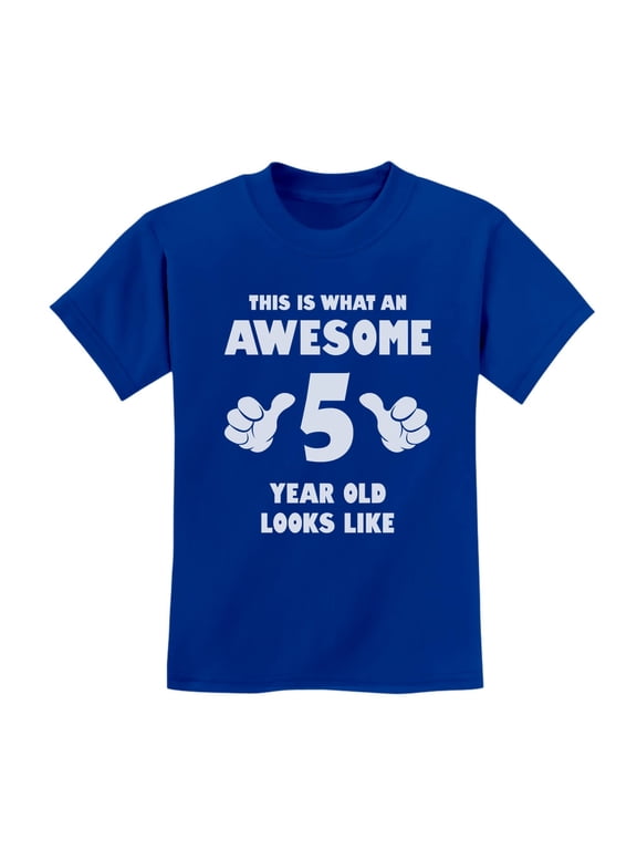 Awesome 5-Year-Old Tstars T-Shirt - Perfect 5th Birthday Gift - Kids' Party Humor Tee - Boys' Unique Birthday T-shirt - Comfy Cotton Unisex Apparel - Fun B-Day Celebration Graphic Shirt for Children