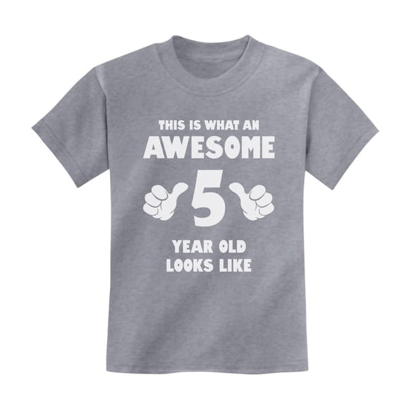 Awesome 5-Year-Old Tstars T-Shirt - Perfect 5th Birthday Gift - Kids' Party Humor Tee - Boys' Unique Birthday T-shirt - Comfy Cotton Unisex Apparel - Fun B-Day Celebration Graphic Shirt for Children