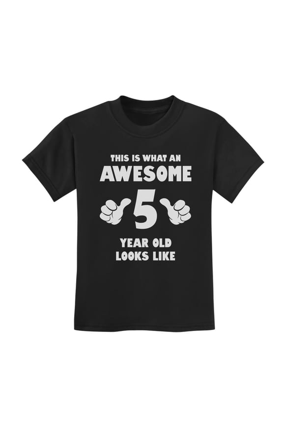 Awesome 5-Year-Old Tstars T-Shirt - Perfect 5th Birthday Gift - Kids' Party Humor Tee - Boys' Unique Birthday T-shirt - Comfy Cotton Unisex Apparel - Fun B-Day Celebration Graphic Shirt for Children