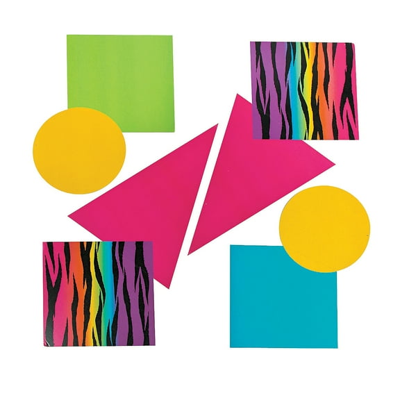 Awesome 80S Shape Set - Party Decor - 4 Pieces