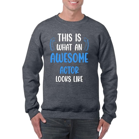 Awesome Actor Looks Like Sweatshirt Men -Smartprints Designs, Male 4X-Large