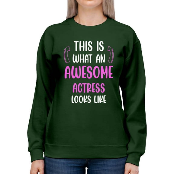 Awesome Actress Looks Like Sweatshirt Women -Smartprints Designs, Female 3X-Large