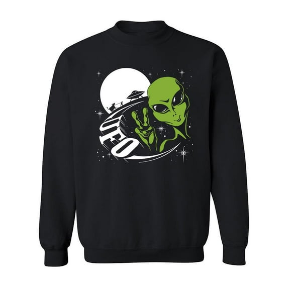 Awesome Alien Ufo Design Sweatshirt Men -Image by Shutterstock, Male 3X-Large