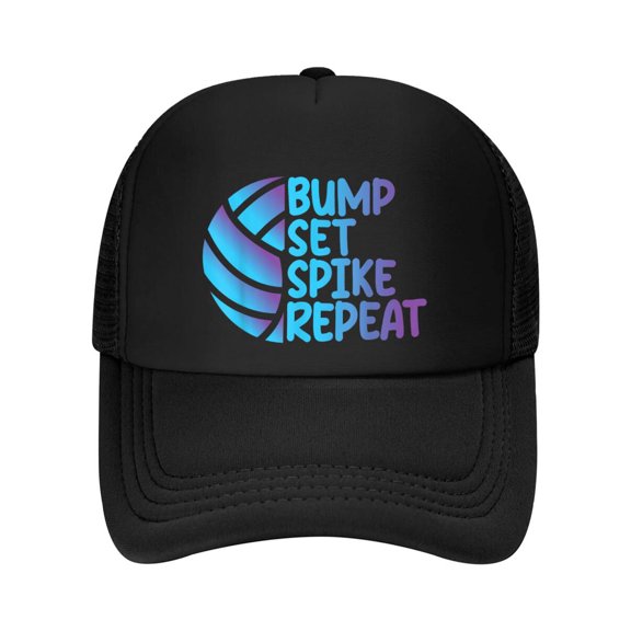 Awesome And Cool Volleyball Bump Set Spike Repeat Baseball Cap