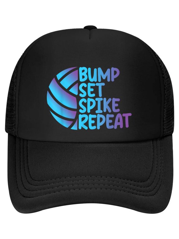 Awesome And Cool Volleyball Bump Set Spike Repeat Baseball Cap