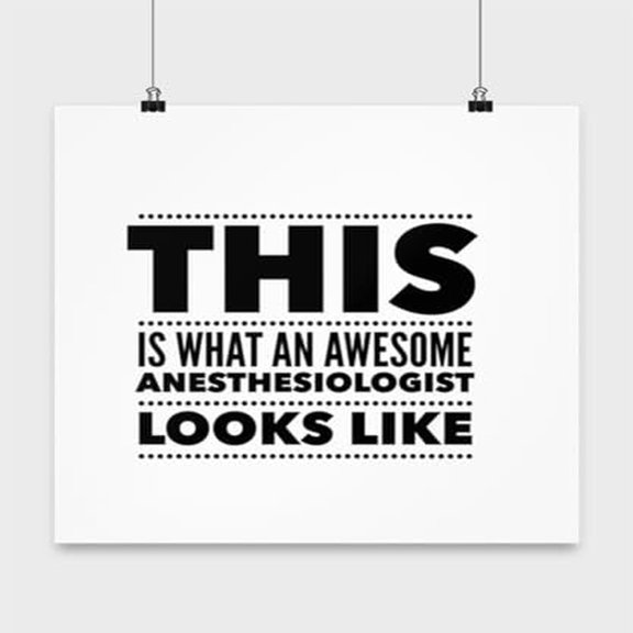 Anesthesiology Wall Art - Medical Professional - 13x13 Poster Print - Office Decor