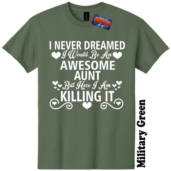 Awesome Aunt T-Shirt Mothers Day Baby Shower Gender Reveal Funny Unisex Womans The Twisted Donut