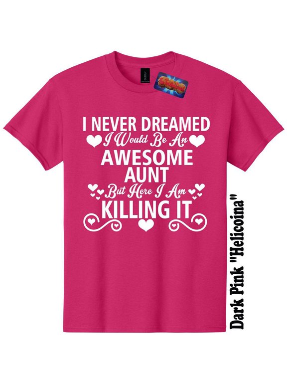 Awesome Aunt T-Shirt Mothers Day Baby Shower Gender Reveal Funny Unisex Womans The Twisted Donut