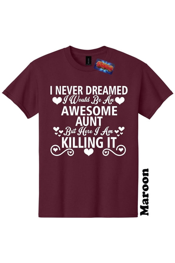 Awesome Aunt T-Shirt Mothers Day Baby Shower Gender Reveal Funny Unisex Womans The Twisted Donut