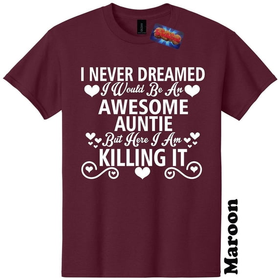 Awesome Auntie T-Shirt Mothers Day Baby Shower Gender Reveal Funny Unisex Womans The Twisted Donut