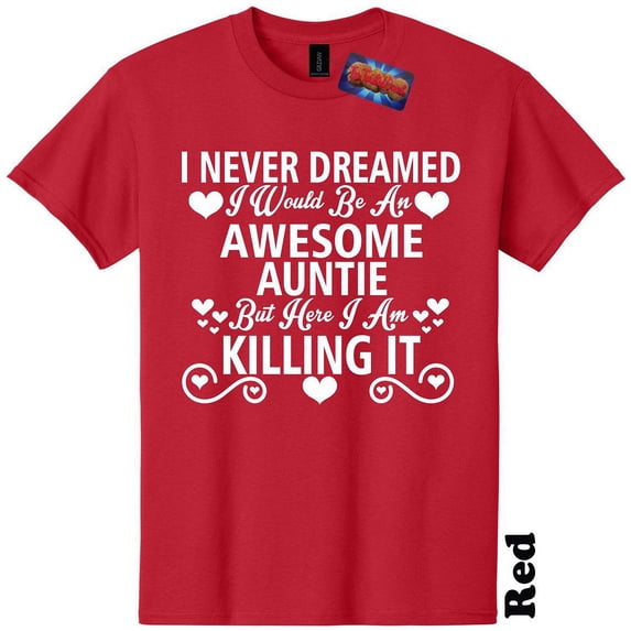 Awesome Auntie T-Shirt Mothers Day Baby Shower Gender Reveal Funny Unisex Womans The Twisted Donut
