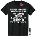 thumbnail image 1 of Awesome Auntie T-Shirt Mothers Day Baby Shower Gender Reveal Funny Unisex Womans The Twisted Donut, 1 of 5