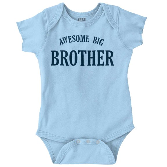 Awesome Big Brother Cute Sibling Bodysuit Jumper Boys Infant Baby Brisco Brands 12M