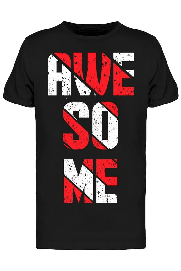 Awesome Big Font T-Shirt Men -Image by Shutterstock, Male 3X-Large