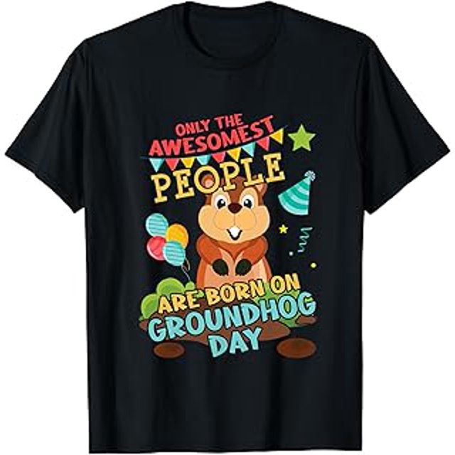 Awesome Birth Born Groundhog Rodent Happy Groundhog Day TShirt