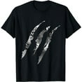 thumbnail image 1 of Awesome Black and White Tiger Scratch T-Shirt, 1 of 5