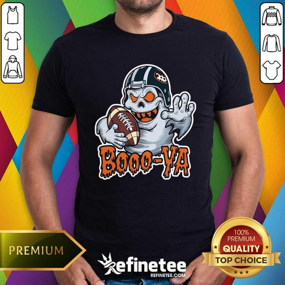 Awesome Boooya Spooky Ghost Halloween Football T-Shirt