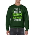 thumbnail image 1 of Awesome Bus Driver Looks Like Sweatshirt Men -Smartprints Designs, Male Medium, 1 of 4