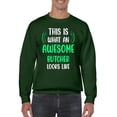 thumbnail image 1 of Awesome Butcher Looks Like Sweatshirt Men -Smartprints Designs, Male 3X-Large, 1 of 4