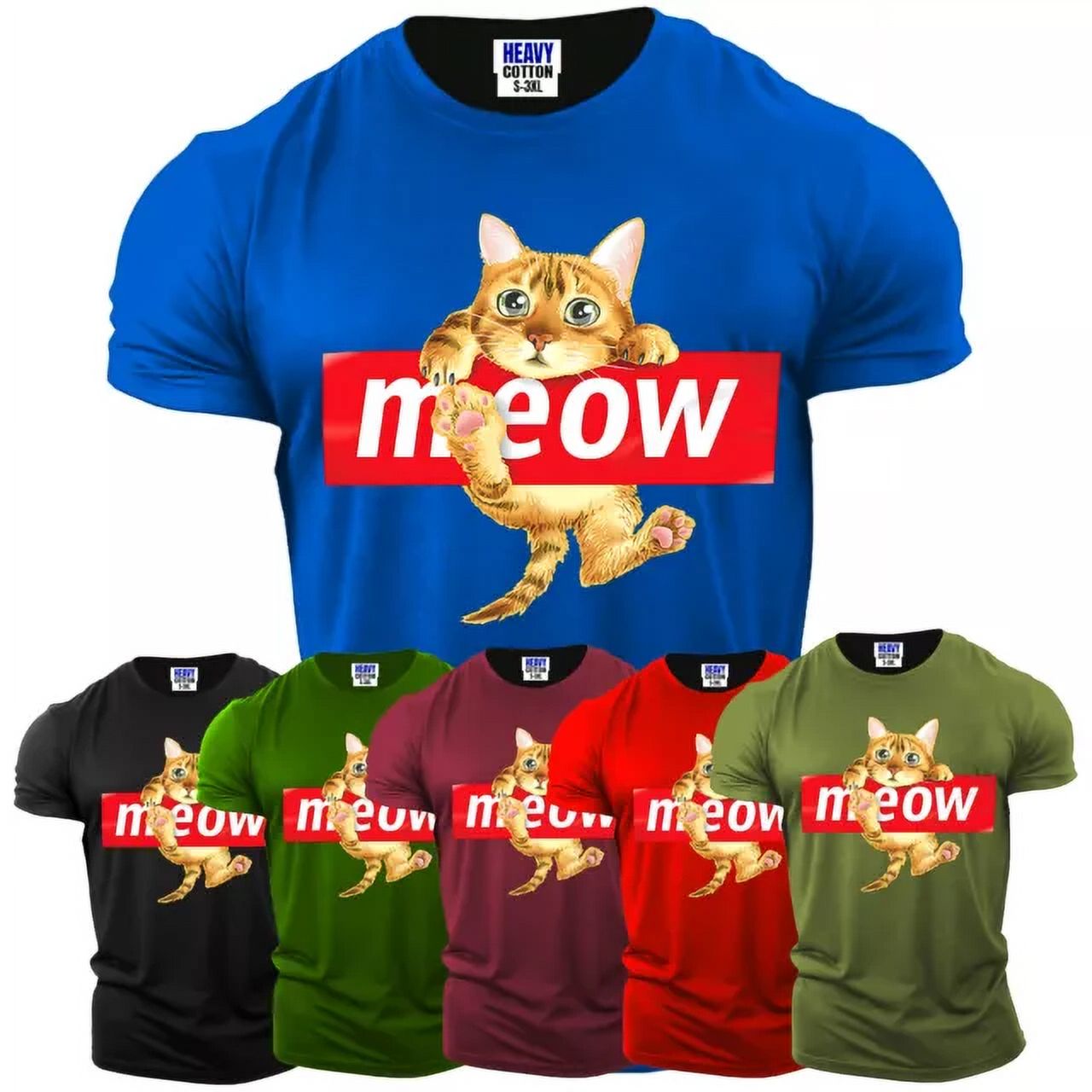 Awesome Cat Men's TShirts Animal Lover Humour American Tee USA New
