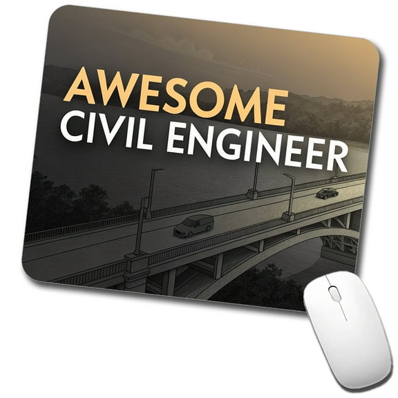 Awesome Civil Engineer Inspirational Mouse Pad Low Profile Gaming Mat